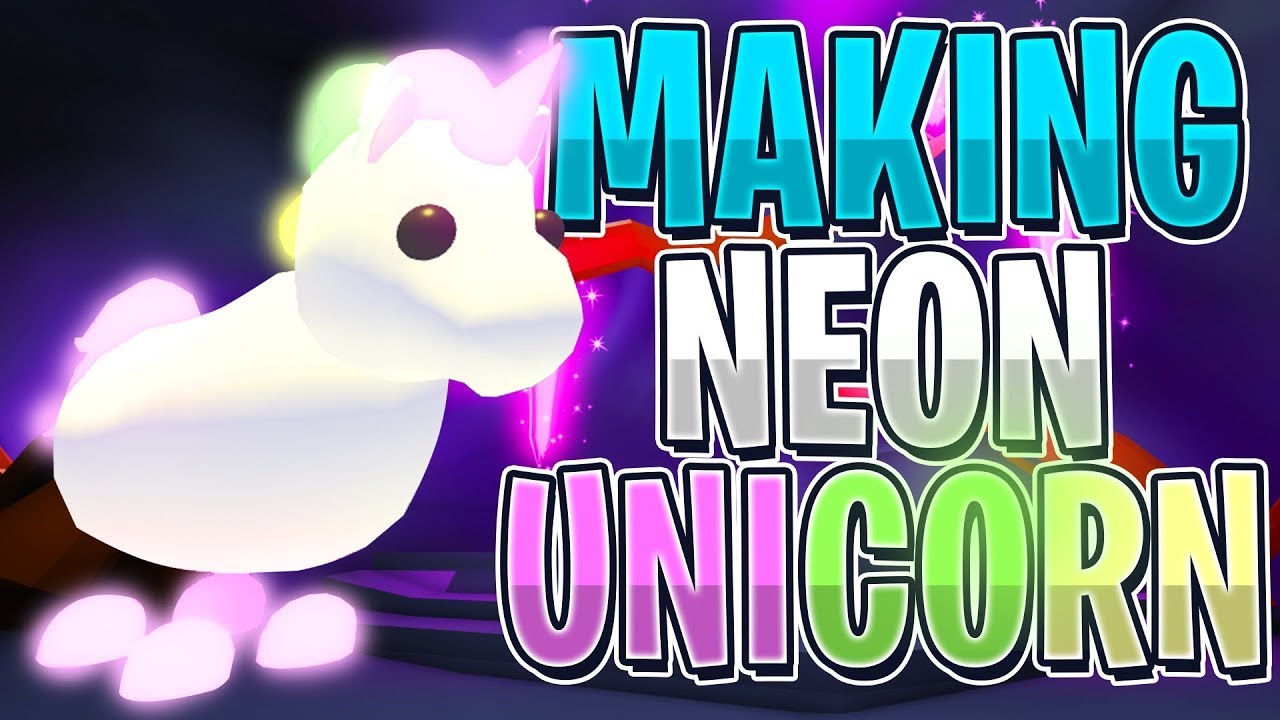 😍making Neon Unicorn In Adopt Me Roblox Youtube