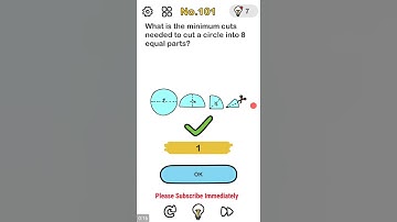 brain out level 101 what is the minimum cuts needed to cut a circle walkthrough or answer