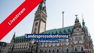 Hamburger landespressekonferenz am 19.01.2021 in gebärdensprache -