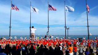 Marching Illini playing "Illinois Loyalty" at Navy Pier