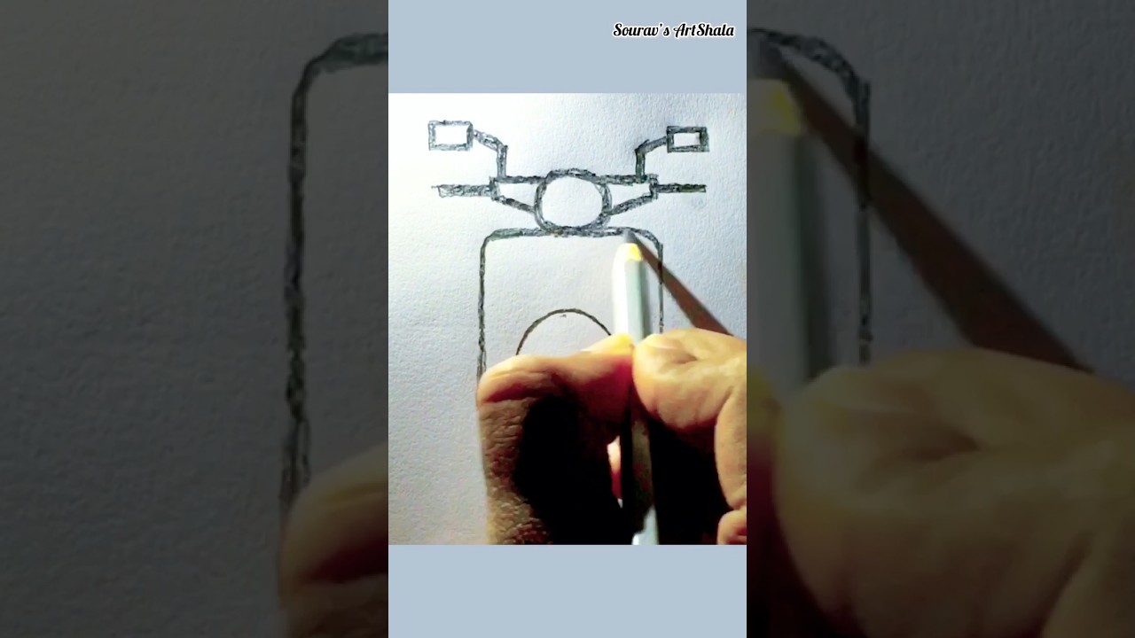 Scooter Drawing Easy Technique //- 