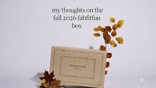 FABFITFUN FALL 2026 | Be picky with me! (Thoughts on customization options) #fabfitfun 