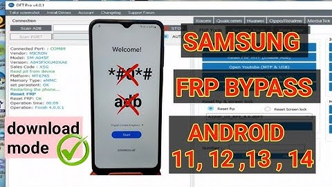 BOOM!! NO *#0*# !! samsung frp bypass android 14 | Download mode | ONE CLICK DFT PRO