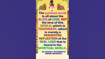 The Spiritual World is the Home of Eternal Love| HH Bhakti Rasamrita Swami Maharaj