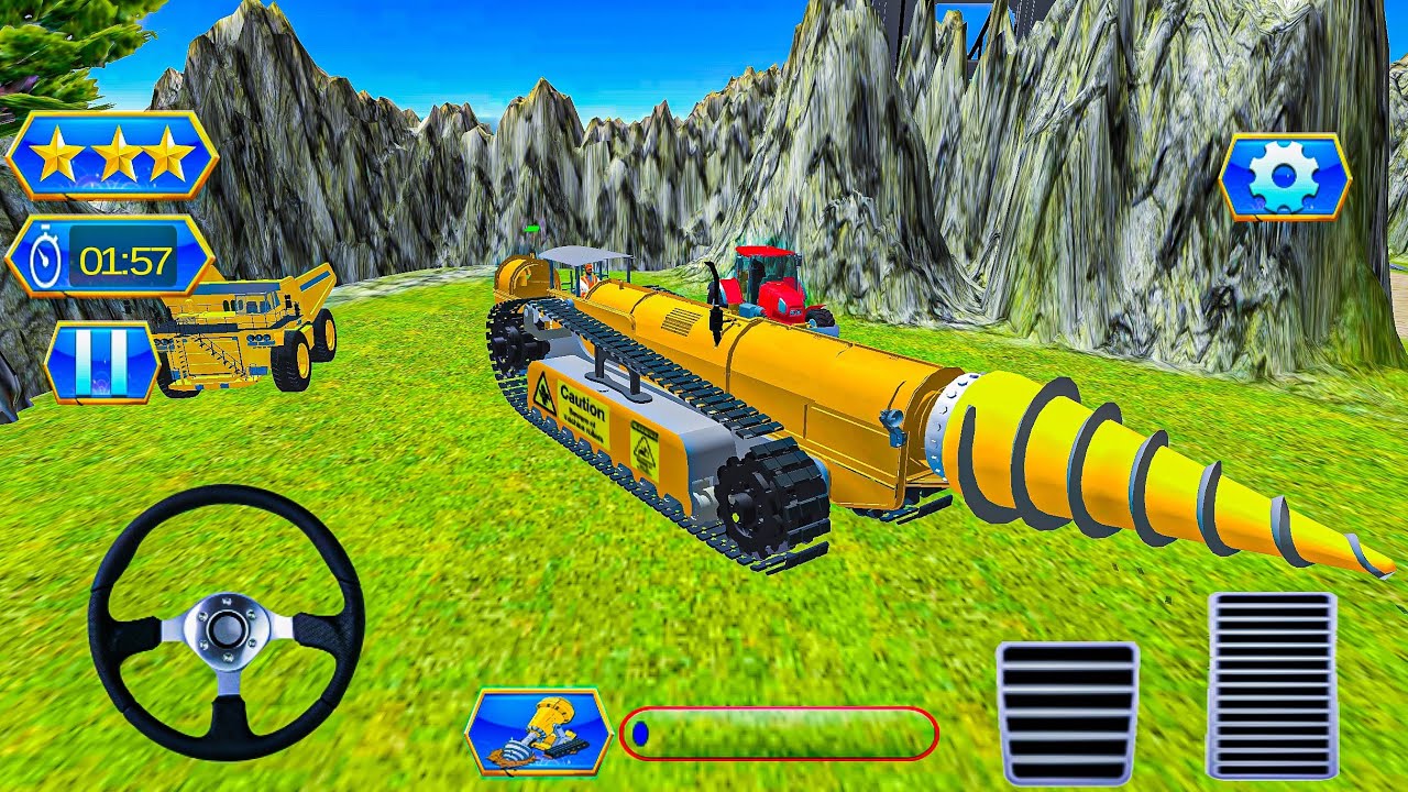 Heavy Rock Drill Simulator - Highway Tunnel Construction Machine - Android Gameplay