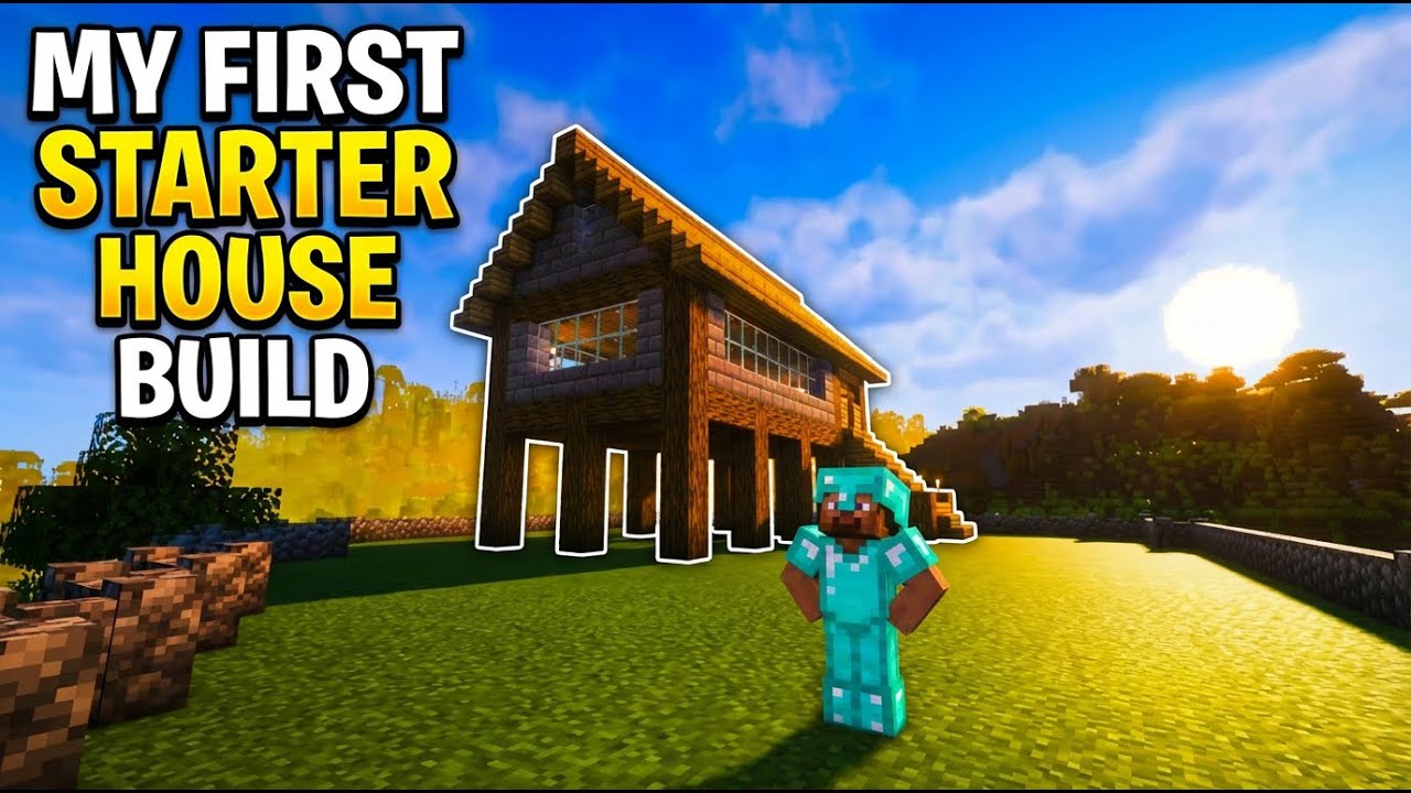 I Built My First Starter House in Minecraft Survival