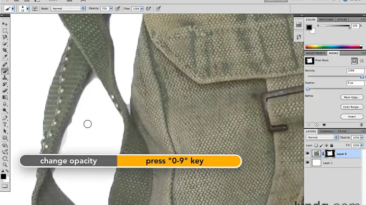 Photoshop CS5 Tutorials-15 Selections and Layer Masks 8. Brush Mask