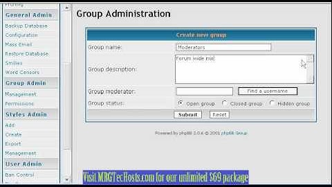 phpbb2 admin group 1
