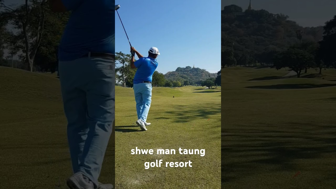 Enjoying golf @ shwe man taung golf resort