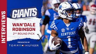Wan'Dale Robinson's FIRST Interview as a Giant | Giants Draft Wan'Dale Robinson