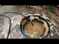 Overflowed Sewage Drain Unblocking - A Manhole Burst Its Banks