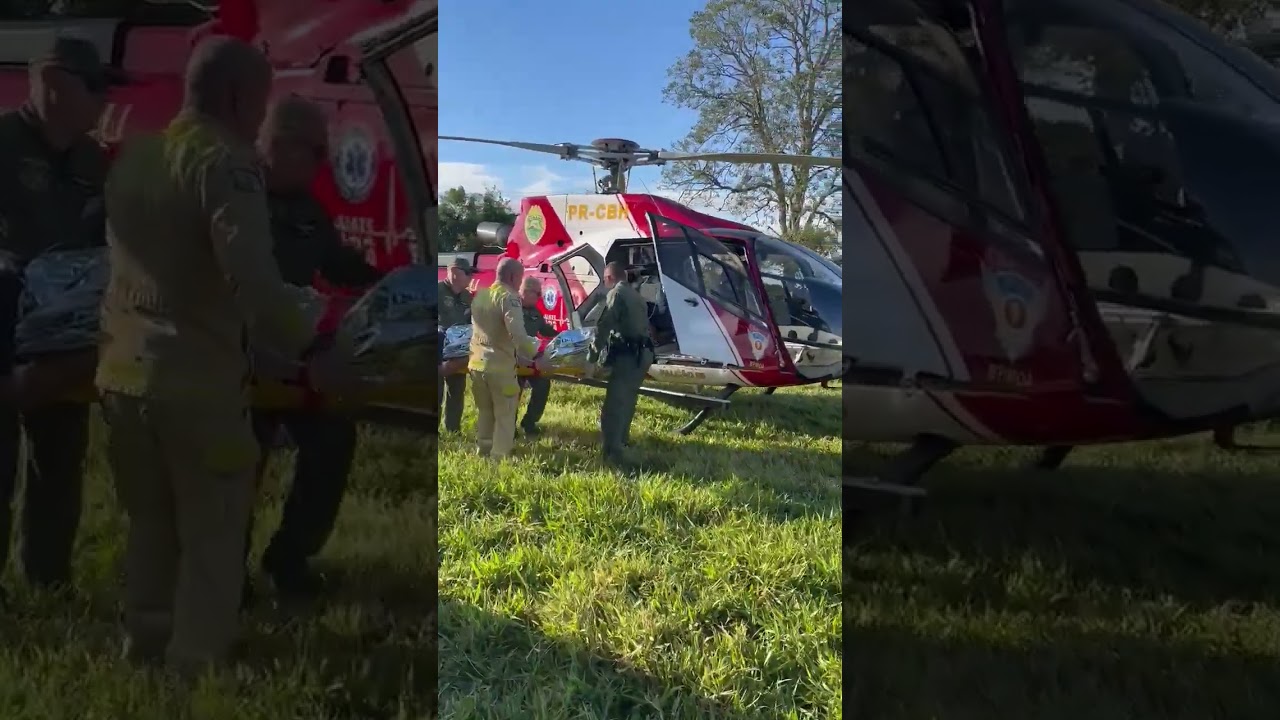 BPMOA auxilia no resgate de motociclista  em colisão na zona rural entre Balsa Nova e Campo Largo