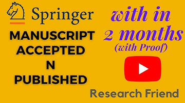 Springer Review Process_Paper Accepted N published in Just 2 Months_with Proof_Detailed Procedure