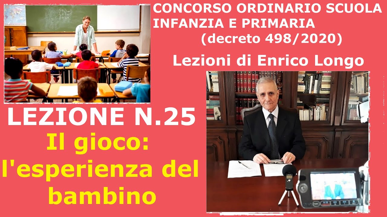 Il gioco: l'esperienza del bambino - LEZIONE N  25