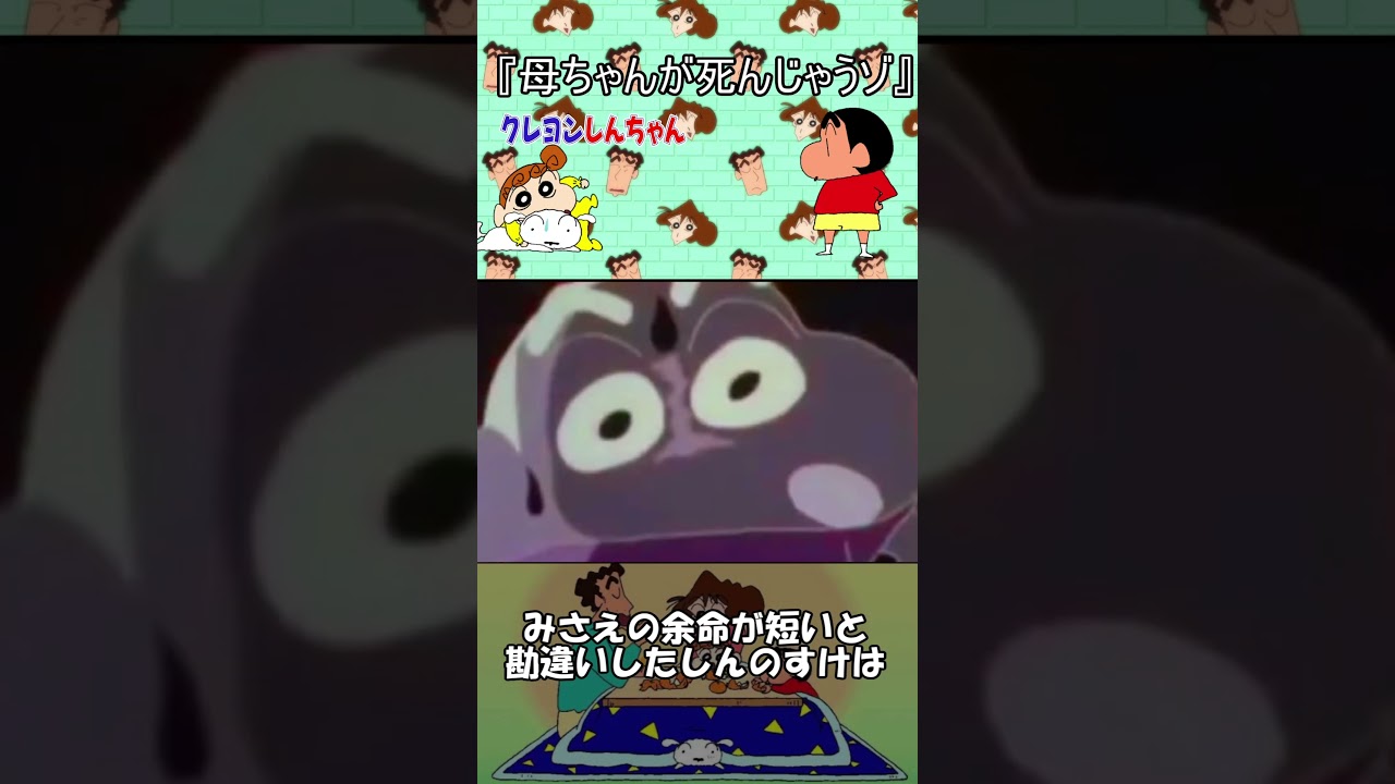 クレヨンしんちゃん【母ちゃんが死んじゃうゾ】#Shorts#ひまわり#しんのすけ