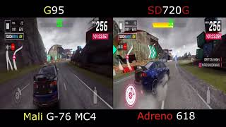 Mediatek Helio G95 vs Qualcomm Snapdragon 720G | Asphalt 9 Gameplay with FPS