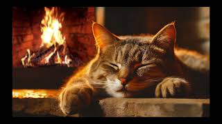 Fearless Fireside🔥 Dreams | Cat Purring Bliss 😴