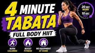 4 Minute Tabata Workout | Full Body HIIT at Home @DoitFitness-1 