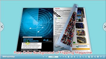 Pure Color Background of Flip Brochure with 3D PageFlip Standard