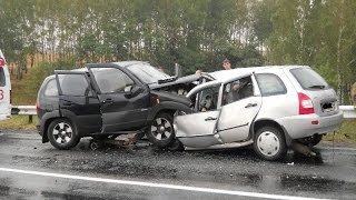 Подборка Аварий и ДТП ДТП лоб в лоб