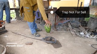 MAKING A TRAP FROM 2 LEAF SPRINGS (PART 2) | TRAP NOT FOR SELL