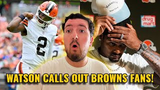 DESHAUN WATSON CRASHES OUT AFTER BROWNS FANS BOO HIM!! - BROWNS VS BILLS REACTION