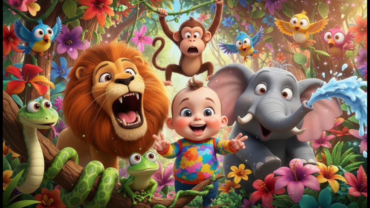 Звуки джунглей 🦁🦜🐘 | Мультфильм для детей и весёлые приключения