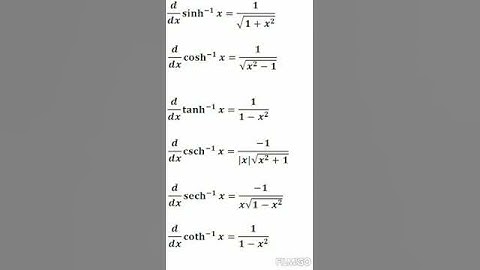 İnverse hyperbolic functions
