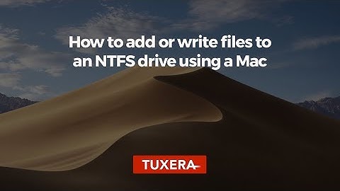 How to add or write files to an NTFS drive using a Mac