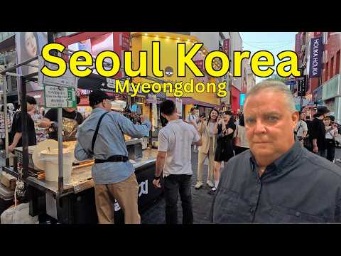 Seoul KOREA Myeongdong Shopping and Street Food