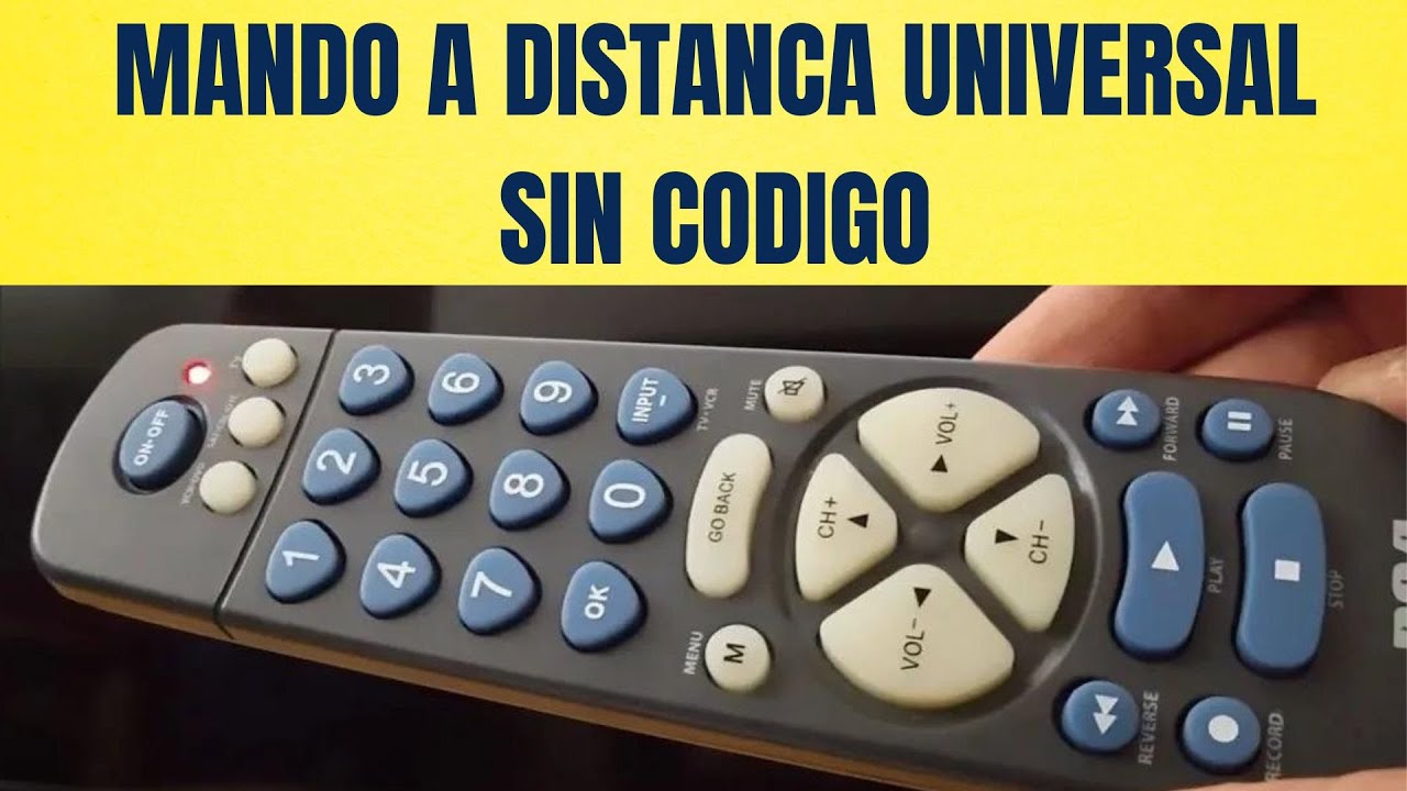 Directamente Desalentar Salir Cómo configurar un control remoto universal sin código? - YouTube