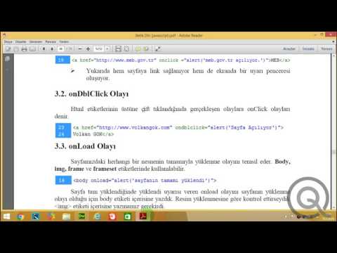 Javascript Dersleri 29 olaylar events   - Mikail Şahin
