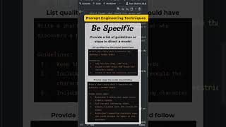 Day 16: Prompt Engineering Techniques: Be Specific Part 2 #ai #promptengineering