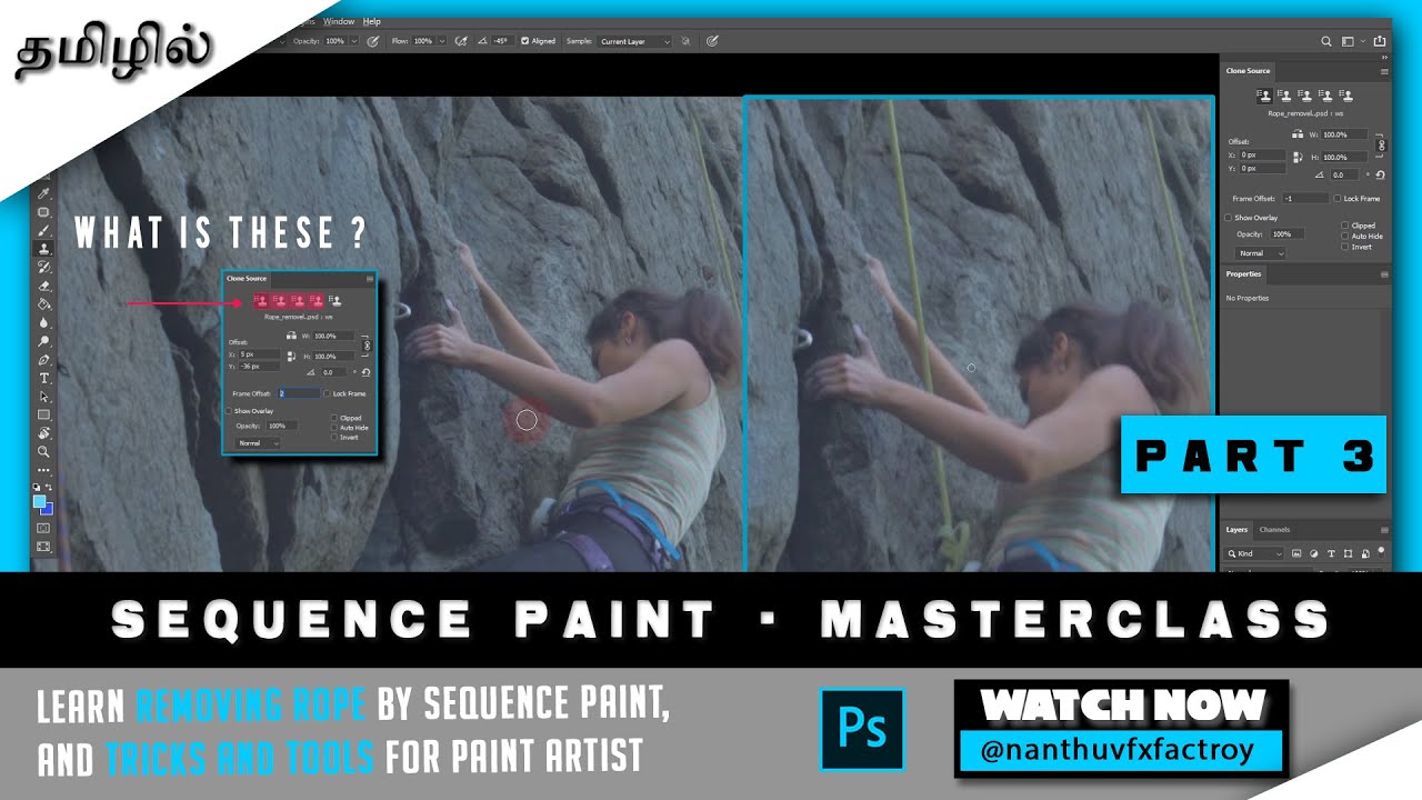 Rope Removal Using Sequence paint | How to use clone presets? 