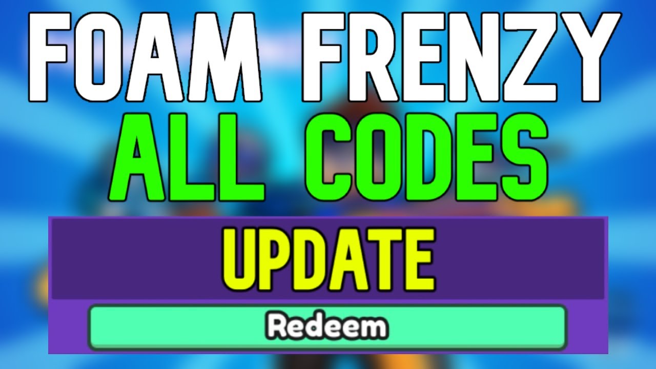 New Foam Frenzy Codes Roblox Foam Frenzy Codes (January 2024) YouTube