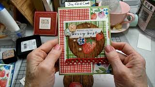 How to Make a Joy Fold Card! Using Sweet Strawberry by Stampin Up and More!