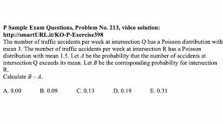 Exam P exercise for March 1, 2020