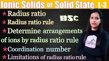lec.3|radius ratio| radius ratio rule| limitations of Rr rule| coordination no.|bsc| By Nainu Thakur