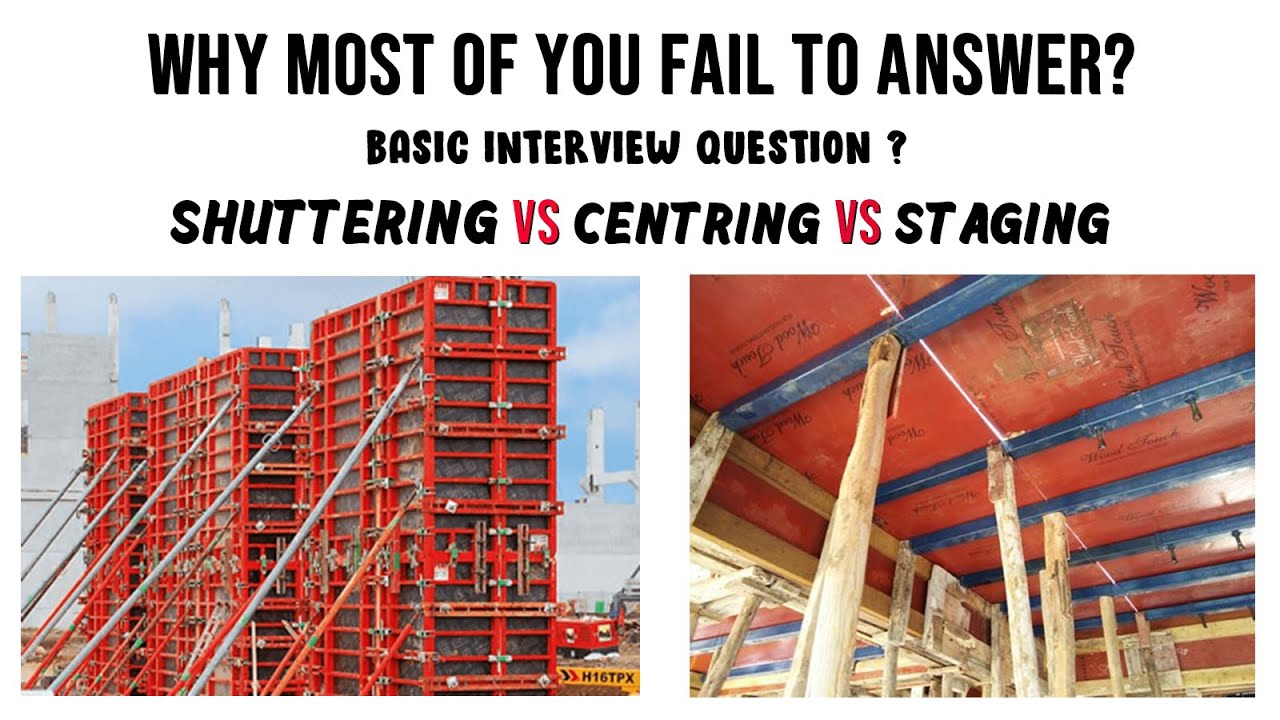 shuttering vs centering vs staging What is shuttering in