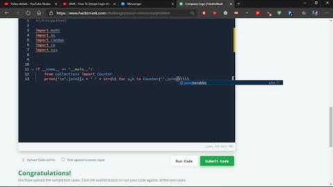 Hackerrank | Python | Company Logo