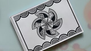 Geometric mandala art | Spiral mandala pattern | Step by step mandala art for beginners | Creative