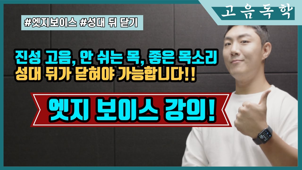 [고음독학]진성 고음을 원하십니까? 엣지 보이스 연습하시면 돼요