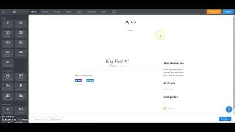 Weebly blog set-up tutorial (Basics)
