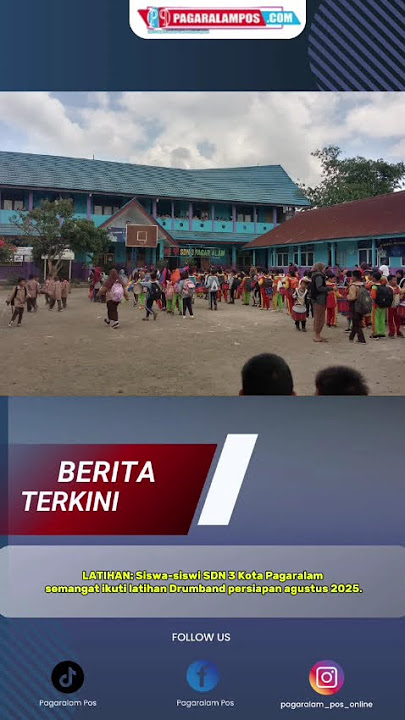 LATIHAN: Siswa-siswi SDN 3 Kota Pagaralam semangat ikuti latihan Drumband persiapan agustus 2025.