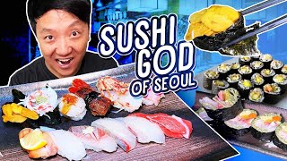“Sushi God” of Seoul & HIDDEN GEM Korean BBQ inside Street Market