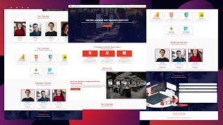 Responsive Online Education Website Design Tutorial | Using / HTML / CSS / JAVASCRIPT   { Part 1 }