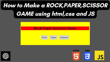 Build a Rock Paper Scissor Game Using Html Css and Javascript || Create a Game Using ChatGPT #games