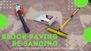 Block Paving Resanding HOW TO