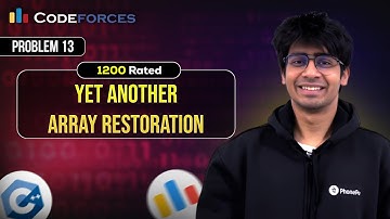 Codeforces 1200 Rated Training Sessions | Problem 13: Yet Another Array Restoration