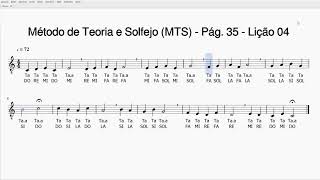 Playback para Lição 04, Página 35 do Método de Teoria e Solfejo - 2ª Edição (MTS)